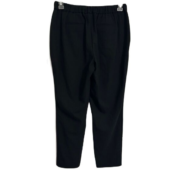 Nine West Pants Women M Black Pull On Crop Relaxed Mid Rise Preppy Office NWT - Picture 2 of 15